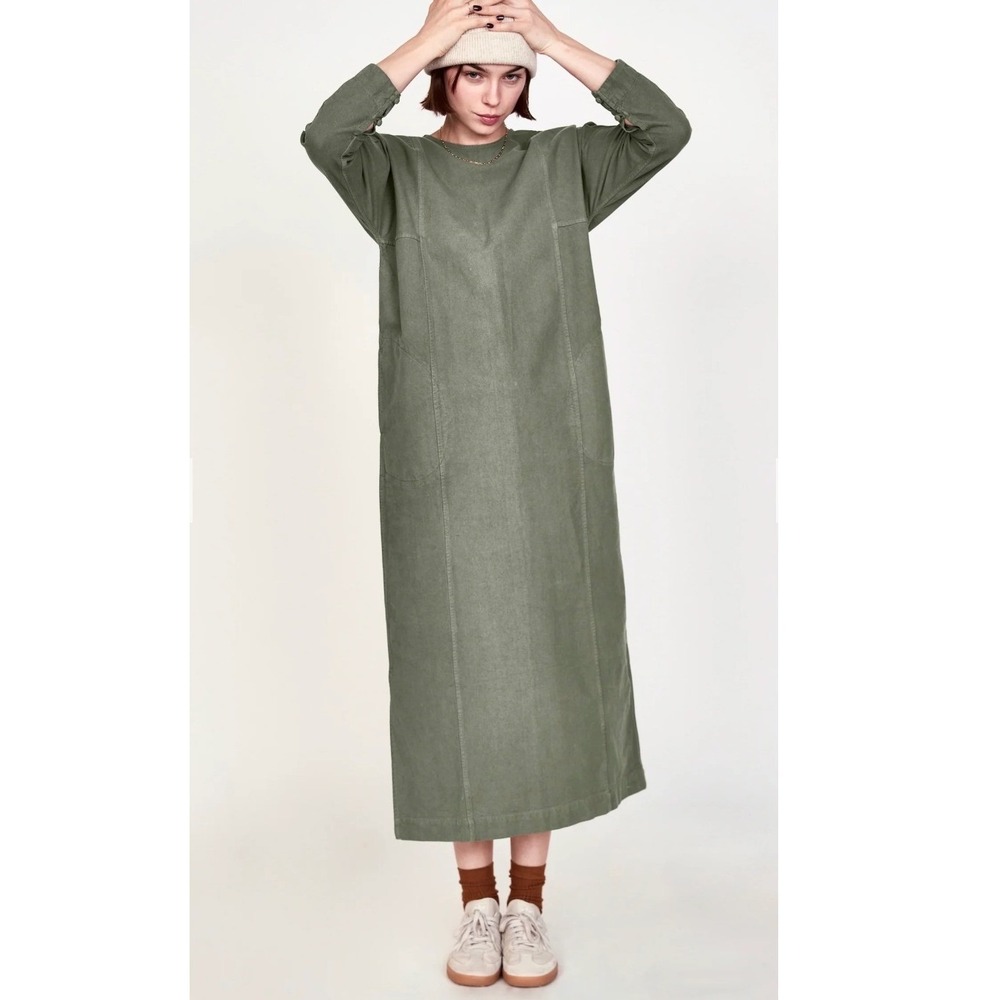 Mirth CURACAO CANVAS COTTON DRESS IN TURTLE SIZE MEDIUM